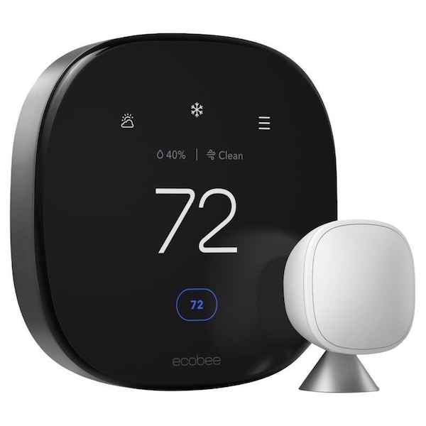 Ecobee Pro Premium Built In WiFi Heating and Cooling Touch Screen Smart-Enabled Thermostat EB-STATE6P-01 - main